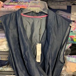 Elie Tahari Halley dress denim blue 14